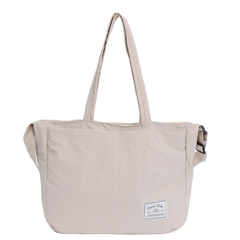 Japanese Solid Color Casual Anti-splashing Nylon Shoulder Bag Summer Lazy Wind Neutral Large-capacity Portable Messenger Bag