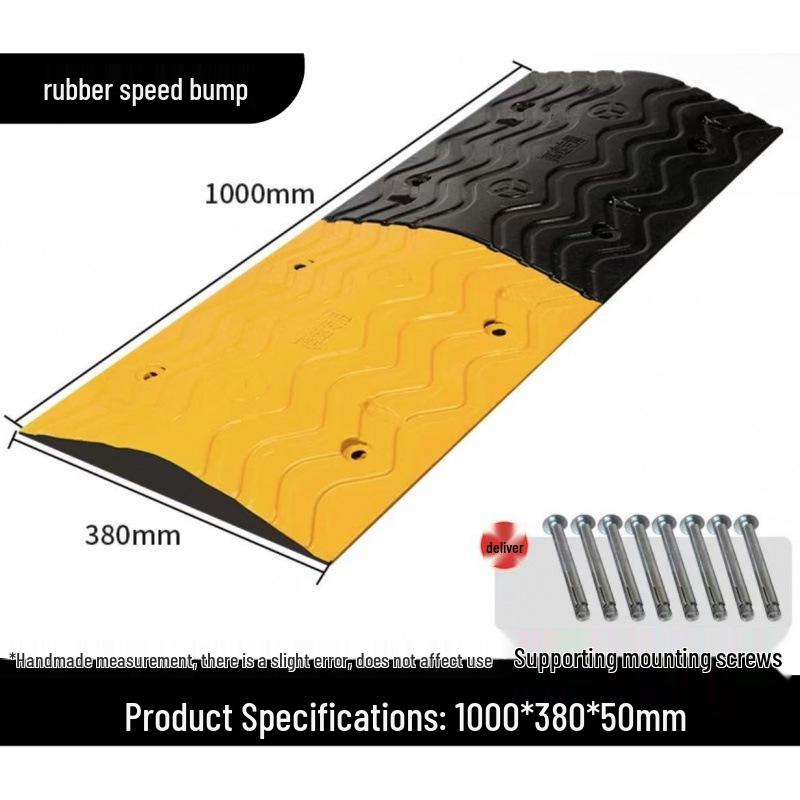 High-Quality Thickened Rubber Speed Bump for Road Safety
