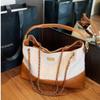 New Large-capacity Rhombus Chain Tote Bag Women's Lazy Wind Splicing Messenger Bag Shoulder Bag Bag