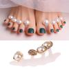 Soft Silicone Square Pearls Design Toe Separator For Pedicure Foot Finger Splitter Flexible Finger Toe Separation Tool