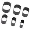 6-teiliges Set Lederschneidformen 35 40 45 50 55 60 mm Langer Durchmesser Elliptische Form Leder Hohl