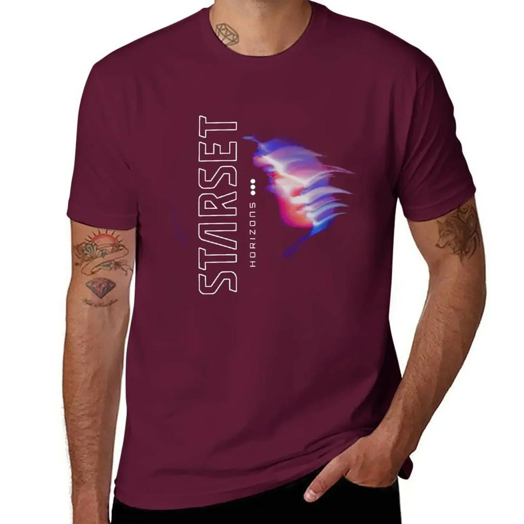 2024 Summer Vintage t shirt for men Starset Merch T-Shirt customs design your own tops streetwear harajuku cotton tshirt
