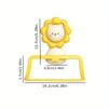 2pcs New Cute Cartoon Bathroom Set,Towel Rack and Toothbrush Cup with Mouthwash Cup Bathroom Set,No Need for Drilling, Space Saving Bathroom Organizer