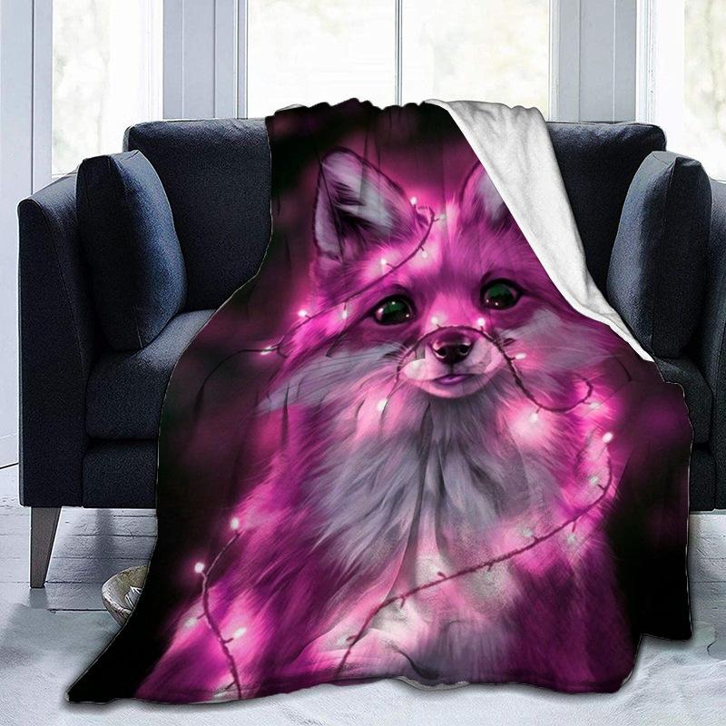 

Анимированное фланелевое одеяло с животным принтом 80-100