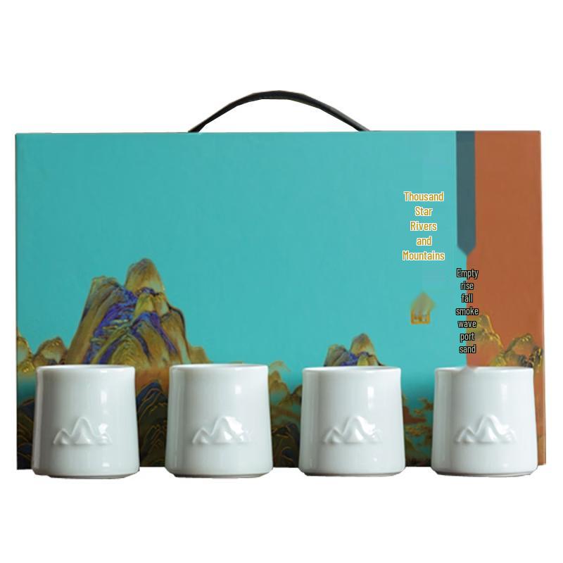 Heyu Xi Thousand Miles Landscape Celadon Teacup Set