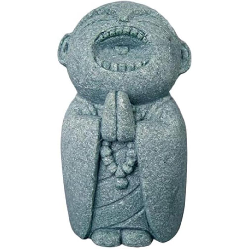 Мини Статуэтка Будды-Монаха Зеленый Песчаник Статуэтки Дзен Монах Молящаяся Статуэтка Скульптуры для Богатства Удачи Фэн-шуй Декор Дом Аквариум Style 7