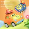 Coche de juguete con expresión de dibujos animados para niños, modelo de vehículo educativo con tracción inercial, para presionar y retroceder, regalo para niños y niñas.