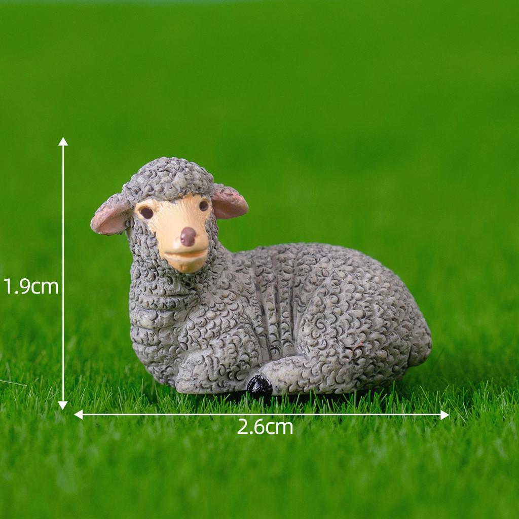 Realistic Resin Sheep Figurine Ideal For Fairy Garden Or Farm Scene Decoration