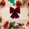 Large Christmas bow, Christmas red pendant, large three-dimensional bow, Christmas tree ornament with internal stuffing