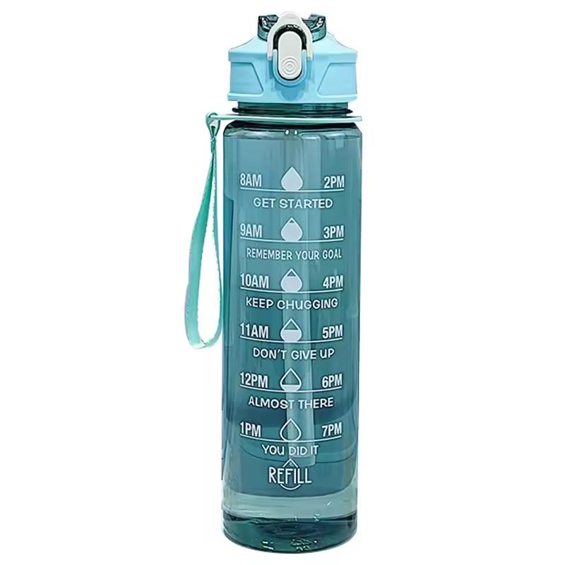 750-900ML Großvolumige Sportwasserflasche Auslaufsicher Bunter Plastikbecher Trinken Outdoor Reisen Tragbar Fitnessstudio Fitness Krüge