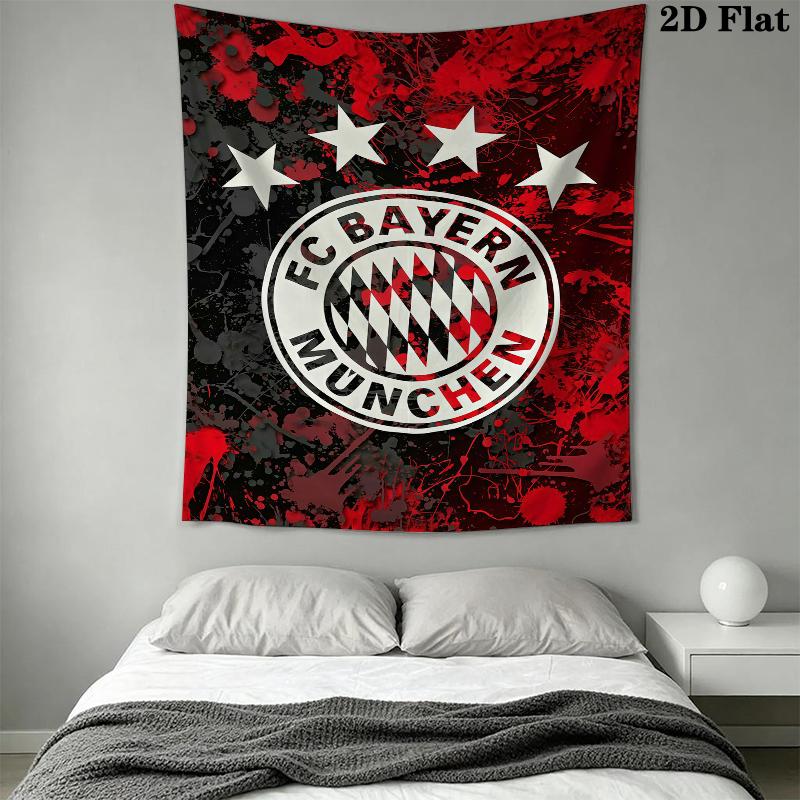 FC Bayern Munich Wall Tapestry Aesthetic Wall Hanging Printed Fabric Blanket Decorative Tapestries for Bedroom Living Room Home Decor
