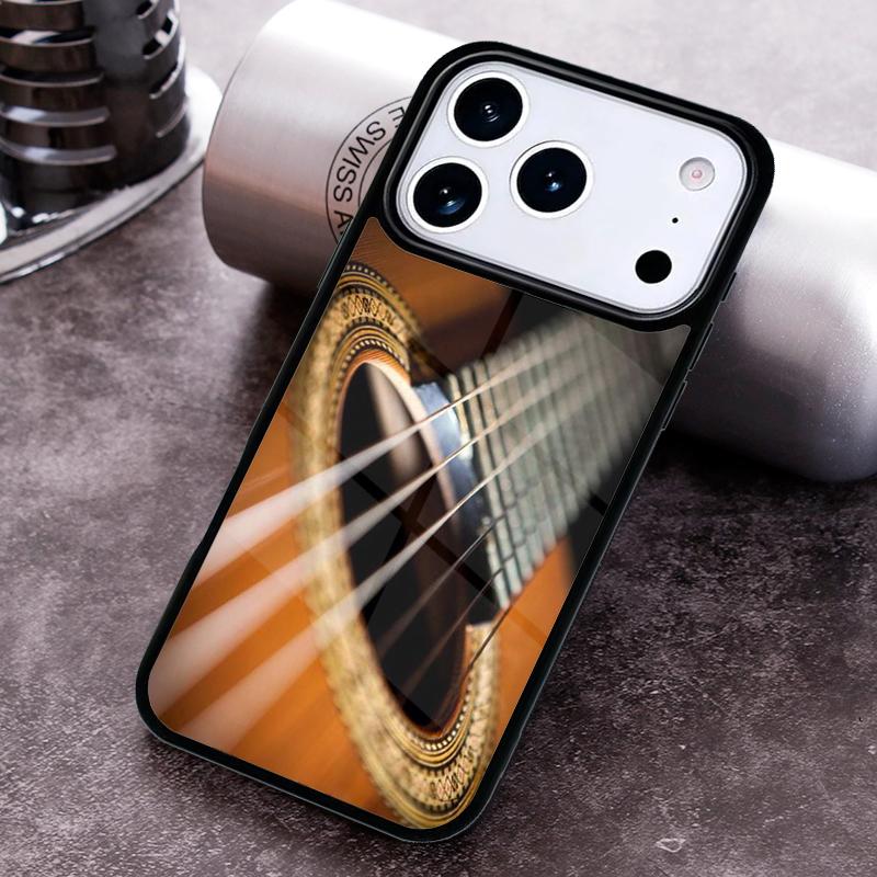 Musical Violin Guitar soft Phone Case for iPhone 17 16 15 Pro Max Air 14 13 12 11 Plus Shockproof Capa Cover