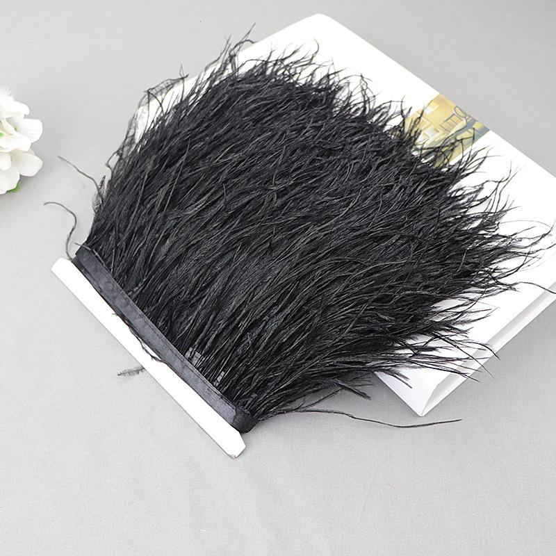 Ostrich Feather Lace Cloth Bandwidth 10-15Cm Stage Performance Clothing Decoration Accessories Lace Feather Ribbon