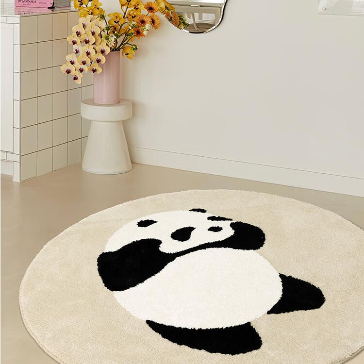Fluffy Soft Baby Crawling Mat Cute Cartoon Rugs for Bedroom Thicken Washable Carpet Large Area Living Room Decoration Round Rug