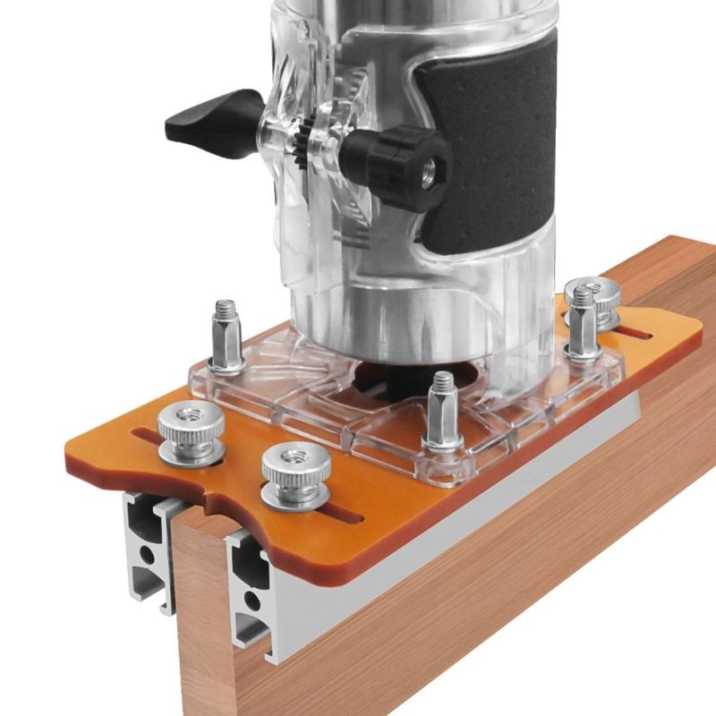 2'si 1 arada Ahşap Freze Tabanı Ahşap Düzeltici Freze Alet Tabanı Alüminyum Ahşap Avuç İçi Freze Tabanı Freze Yuvası Braketi 65mm için