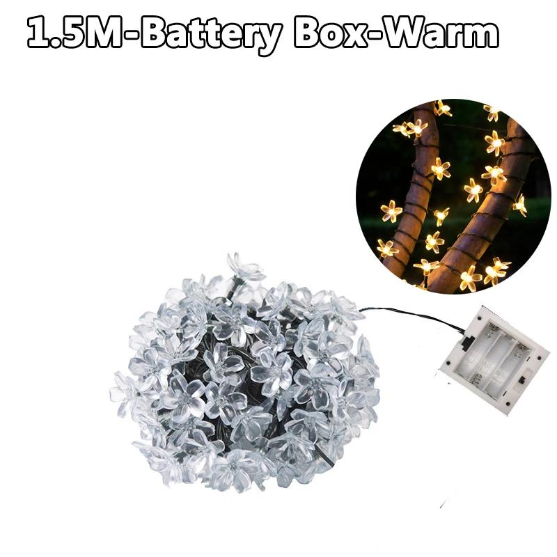 10M/7M Solar String Christmas Lights Outdoor 100/50/20LED 8Mode Waterproof Flower Garden Blossom Lighting Party Home Decoration
