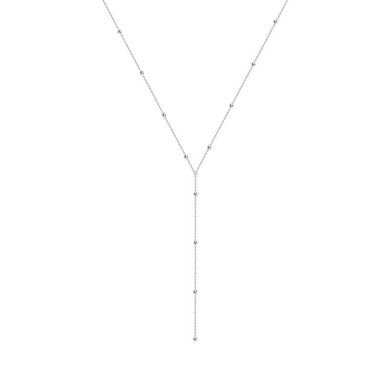 Tassel Necklace for Women: Korean Simple Light Luxury Temperament, Stainless Steel Clavicle Chain, Summer Niche Design