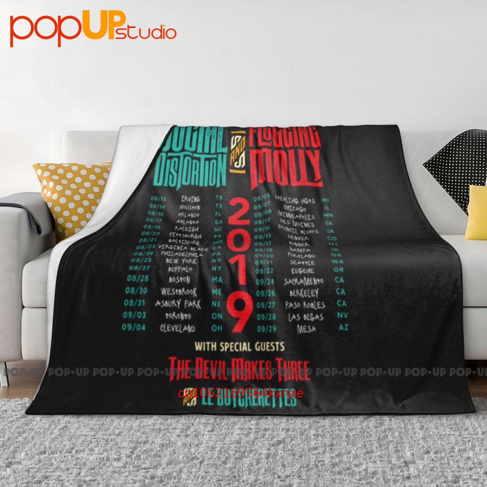 

Social Distortion And Flogging Molly 2019 Concert Tour Ultra-Soft Blanket Quilt Winter Sofa Cover Bed Covers 30x40in