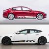 2PCS Car Door Racing Stripe Sticker Vinyl Decor Auto Exterior Decal Decor Tuning Accessories For Tesla Model 3 Y S X 2016-2024
