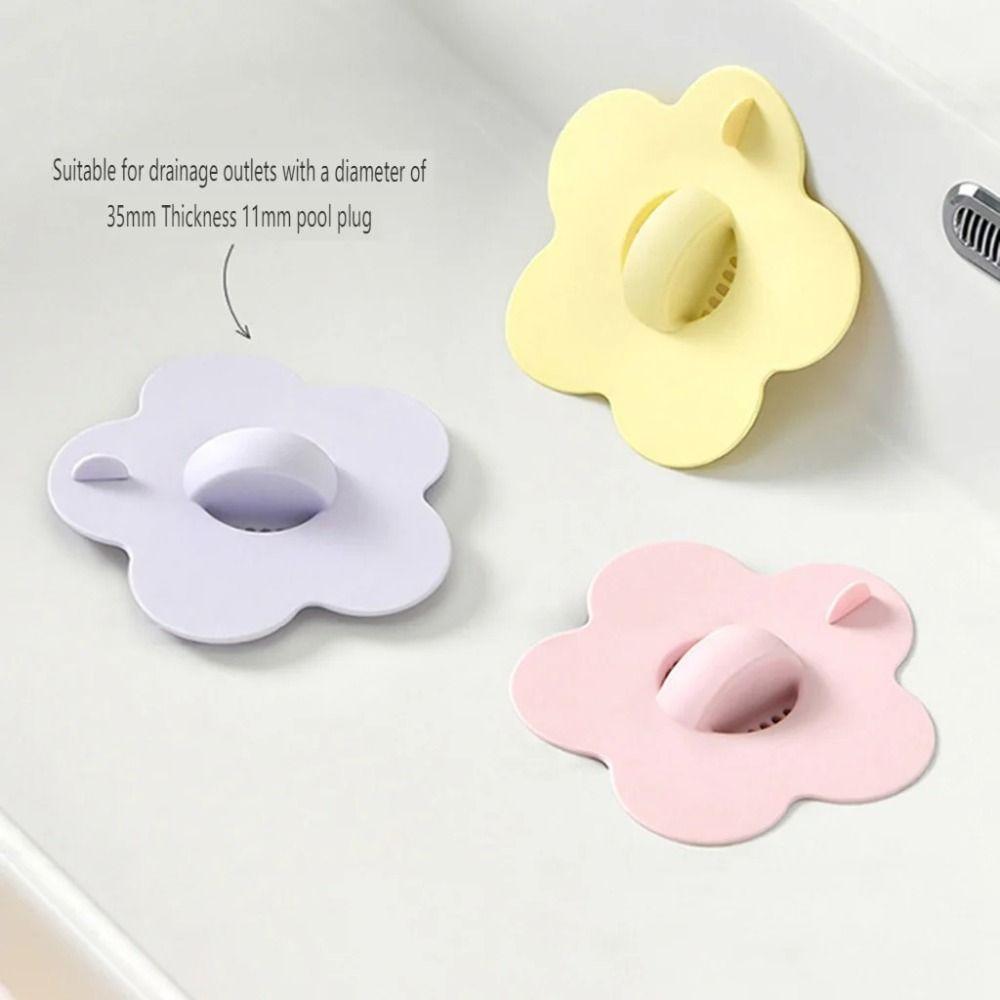30pcs/bag Flower Shape Flower Shape Sink Plug Bathroom Basin Stopper Household Wash Basins
