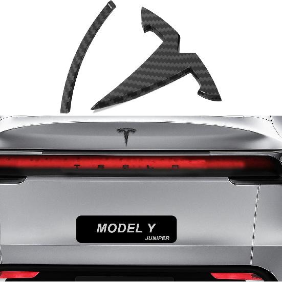 Metal Emblem for Tesla Model Y Juniper 2026+, Logo Cover Anti-Fade, All-Weather, Easy Install, Multiple Colors for Tesla Y Juniper Accessories Front чёрный