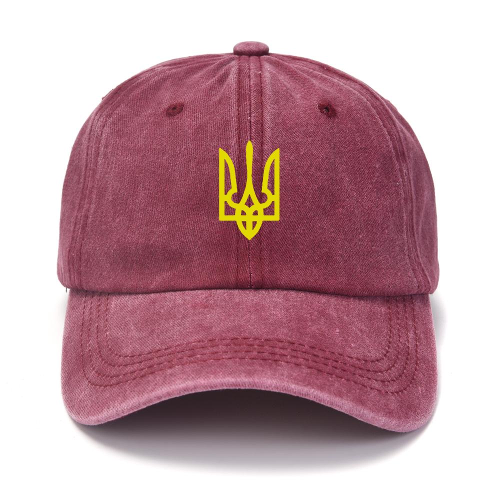 Nieuwe Oekraïne Gewassen Katoen Print Retro Unisex Embleem Populaire Baseballpet Outdoor Sport Verstelbare Zonneklep Hoed brown
