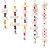 Yousheng Bird Gnawing Toy Colorful Beads Crisp Bell Relieve Boredom Bite Resistant Aid Digestion Parrot Toy for Pet Cage