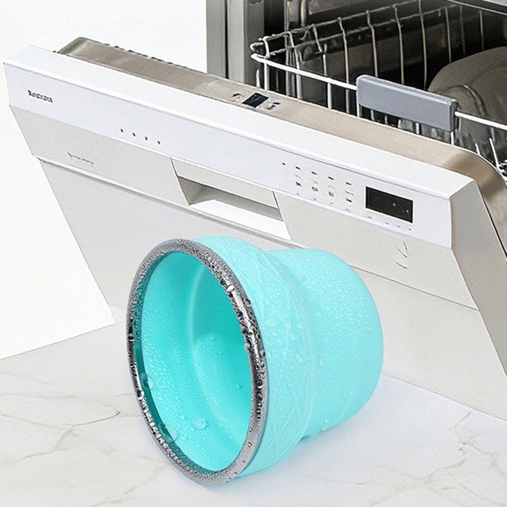 200ml Capacity Portable Folding Cup Easy To Clean With Lid Foldable Drinking Cup Heat-resistant with Lanyard