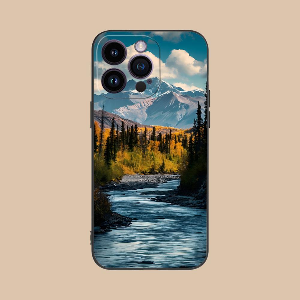 Mountain Forest Mobile Phone Case for iPhone 17 16 15 14 13 12 11 X XR XS 8 7 Air Pro Max Plus Mini Colorful Cover Cover Pretty