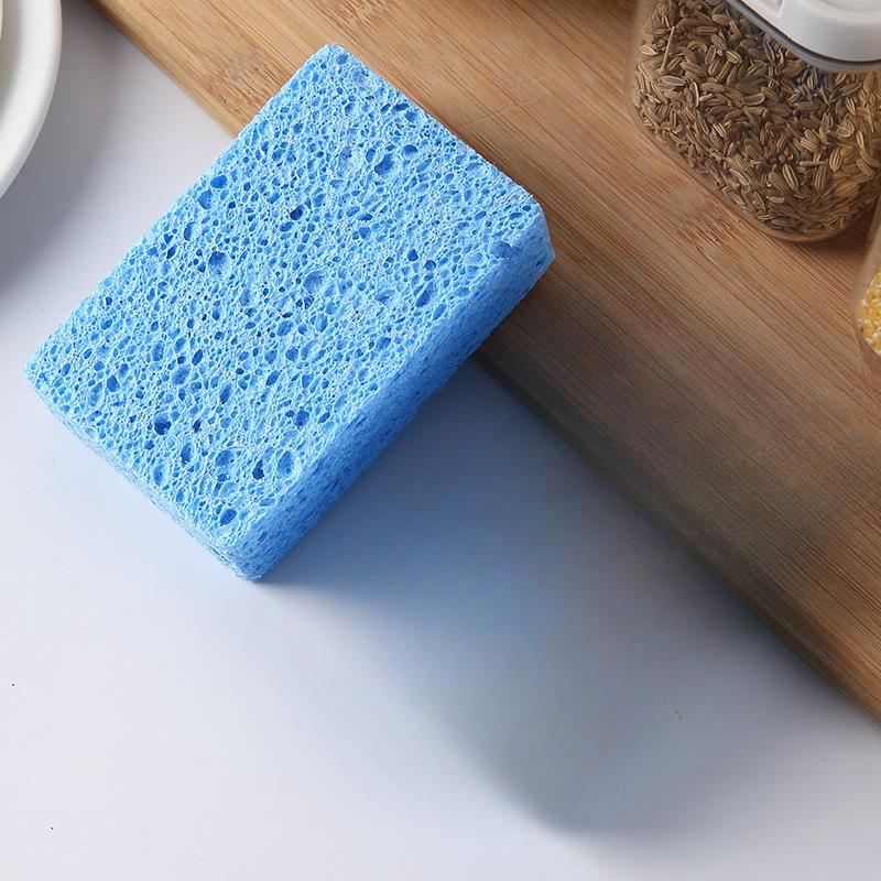 

Натуральная целлюлозная хлопковая губка для мытья посуды, Утолщенная кухонная губка для мытья посуды, Впитывающая целлюлозная губка, Скребок 11*7*2.5cm синий