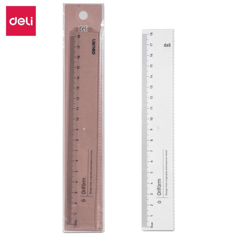 

Deli 18cm Wave Transparent Plastic Ruler - Student Drawing and Drafting Tool. 18 cm