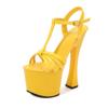 Fashion 2025 new nightclub super high heel sandals women's work shoes walking show steel pipe dance shoes waterproof platform