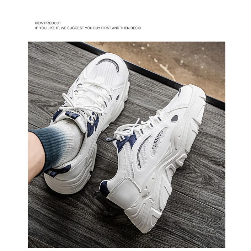 Men S Breathable Mesh Thick Sole Casual Running Sneakers