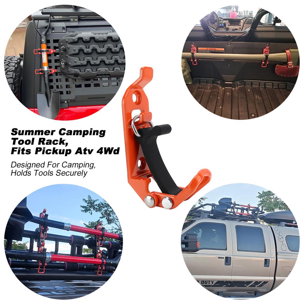 2pcs Heavy Duty Metal Rubber Clamp for Digging Implement Hatchet Water Pipe Adjustable Anti Slip Tool Holder with Non