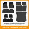 Car Floor Mats For Tesla Model 3 2018 2019 2020 2021 2022 Premium All Weather Anti-Slip Waterproof TPE Floor Liners Mat Pads