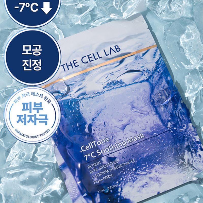

THE CELL LAB [Rapid Soothing Cooling] Skin Temperature -7°C The Cell Lab PDRN Pine Cica Celltone Pore Moisture Mask Pack (5 sheets)