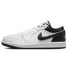 Jordan Air Jordan 1 Cushioning, Wear Resistant Low top Vintage Basketball Shoes Unisex Black White Gray 553558-132(Team1302-)
