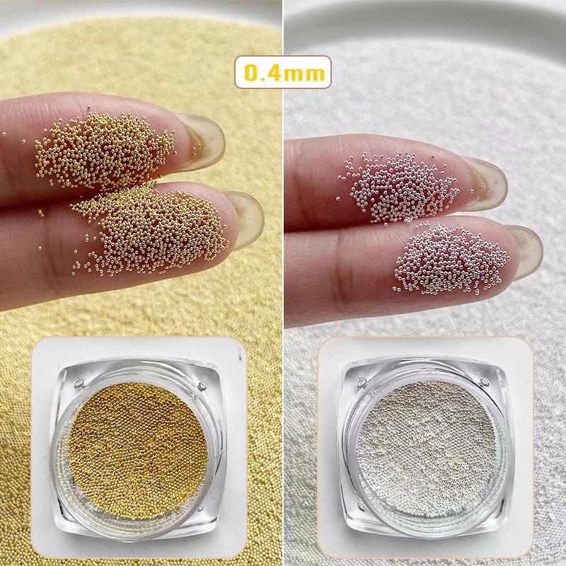 0.4mm-1.5mm Mini Steel Ball Metal Micro Caviars Alloy Nail Art Rhinestones Jewelry Manicure Accessories Diy Ornaments