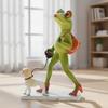 Cute Frogs Dog Resin Figurine Contemporary Animal Sculpture Funny Statue Gift Perfect For Home Liveing Room Display