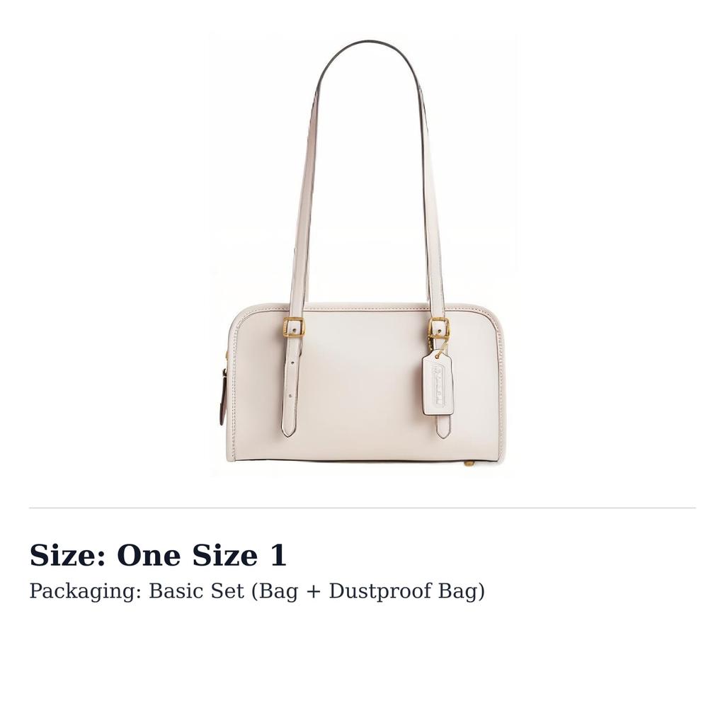 COACH Swing Zip Leather Shoulder Bag, Handbag, Shoulder Bag Medium Women's White CM565-B4HA