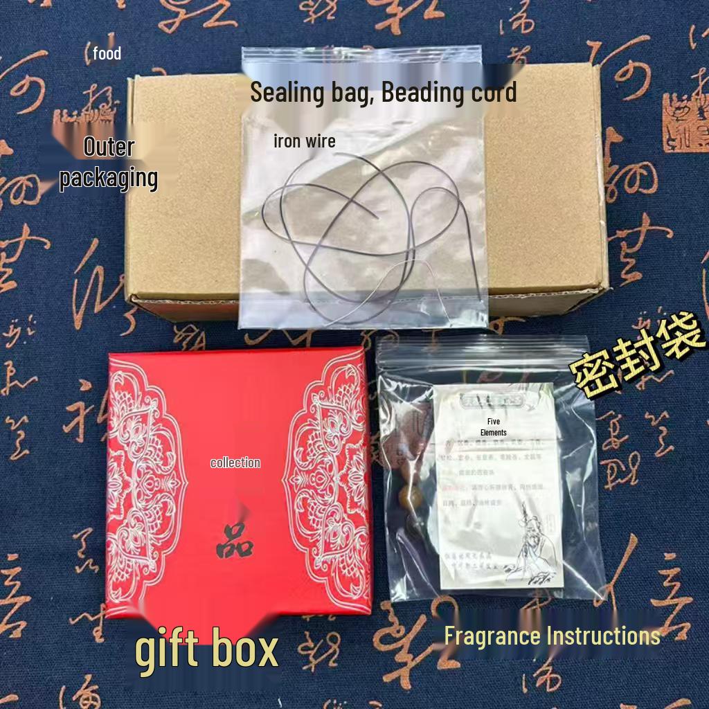 High-Grade Natural Herbal Fragrance Beads Handmade Agarwood Rose Floral Long-Lasting Scent Women's Bracelet