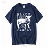 Black Sheep of the Family Long or Short Sleeves Vintage Washed Streetwear Comfortable Stretched Breathable Slightly Soft Homme