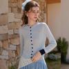 Bailuyu Women's Lyocell Lightweight Color-Block Knit Cardigan