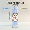 1PC Heart Cartoon Pattern 750ml Color Plastic Sports Water Bottle Leakproof Flip Straw Lid Suitable for Sports Office Home Use
