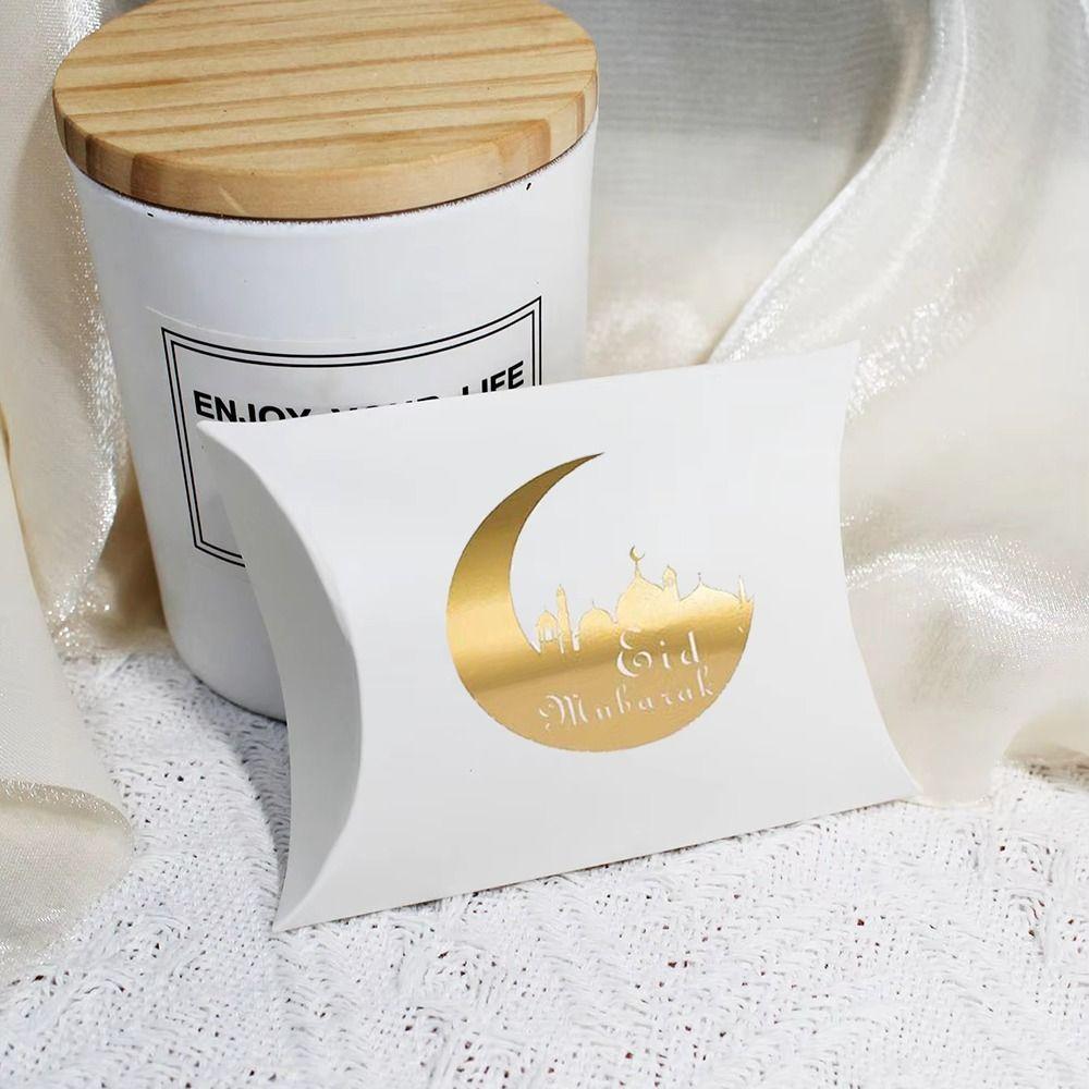 10 ks Balení dárků na Ramadan s designem půlměsíce Kraftový papírový sáček Oslava svátku