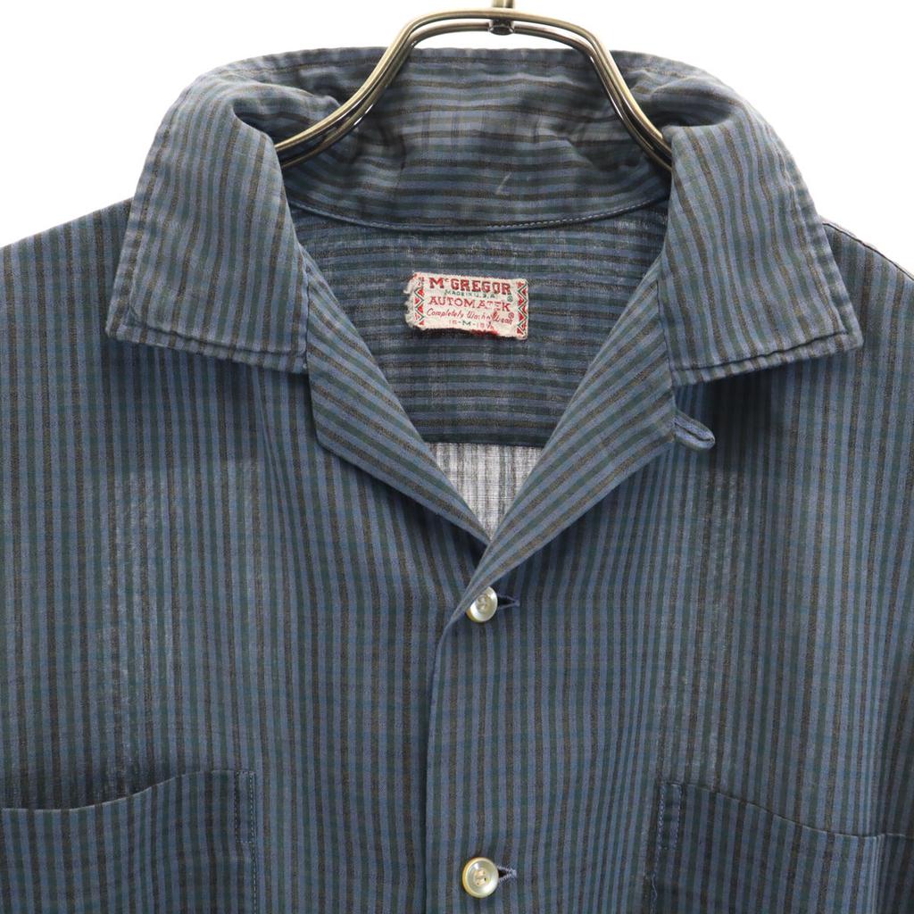 McGregor Cămașă cu mânecă scurtă cu guler deschis cu model carouri vintage anii '60 fabricată în SUA pentru bărbați, second-hand