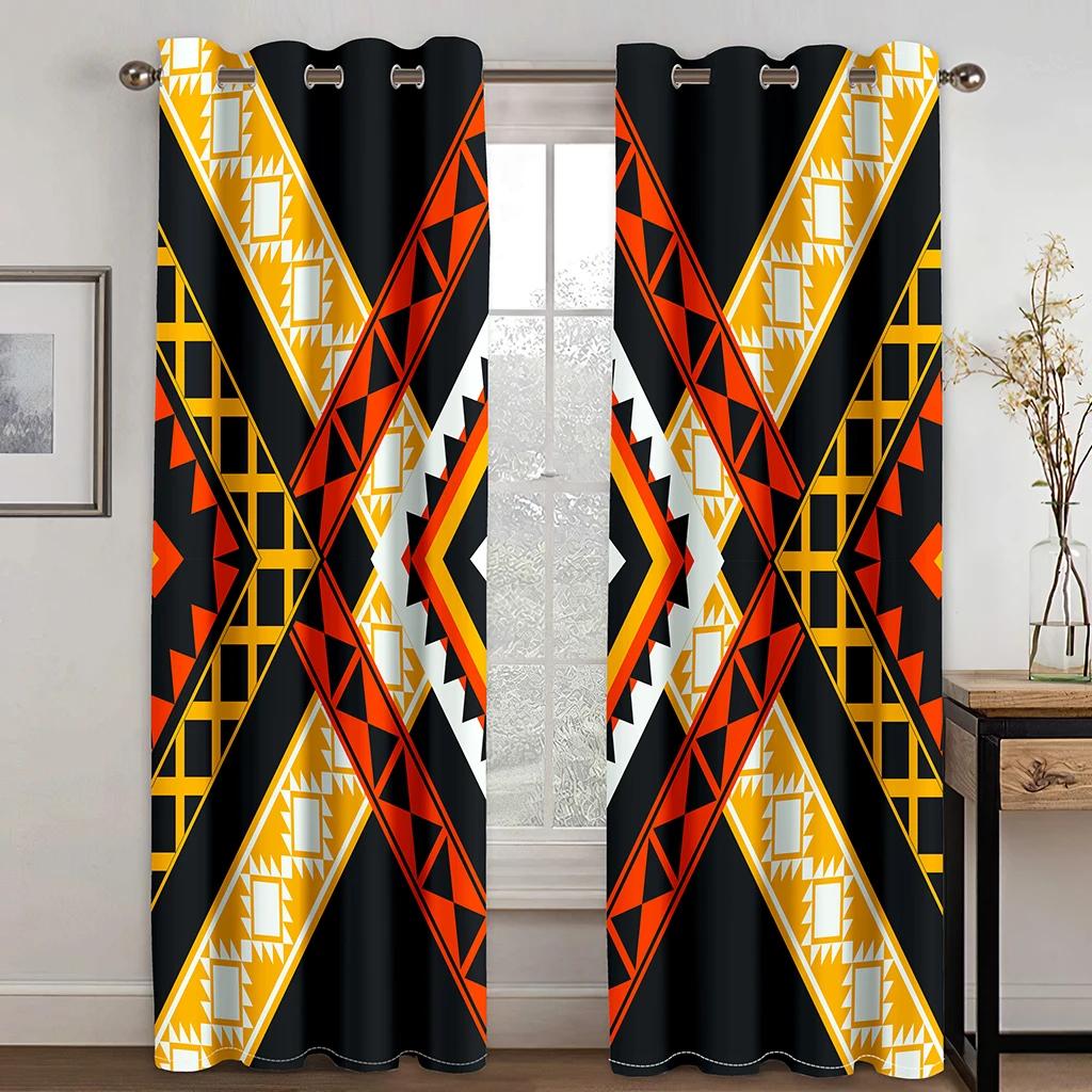 3D Luxury Black Gold Pattern European Home Curtains 2 Panels Bohmeia Style Living Room Bedroom Window Decor Curtains
