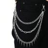 Europäischer und Amerikanischer Schmuck Hip-Hop Punk Nieten Mehrschichtige Kette Taillenkette Mode Cool Vielseitige Hosenkette für Herren und Damen