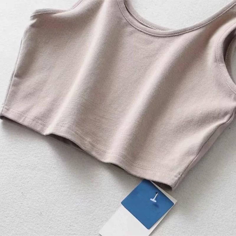 Sexy Women Summer Crop Tank Tops Sleeveless Short Cotton U Collar Knitted Bar