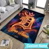 Custom NameDetroit Tigers Emblem Carpet, Indoor Rug, Chair Rug, Living Rooms, Doormat Made From Polyester Home Decor Birthday Christmas Gifts